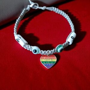Love Wins Heart Charm Bracelet